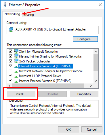 Dodawanie IPv4 przez TCP/IP