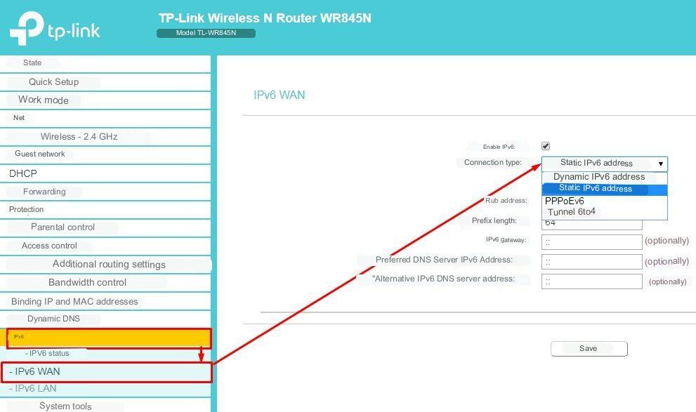 Obsługa IPv6